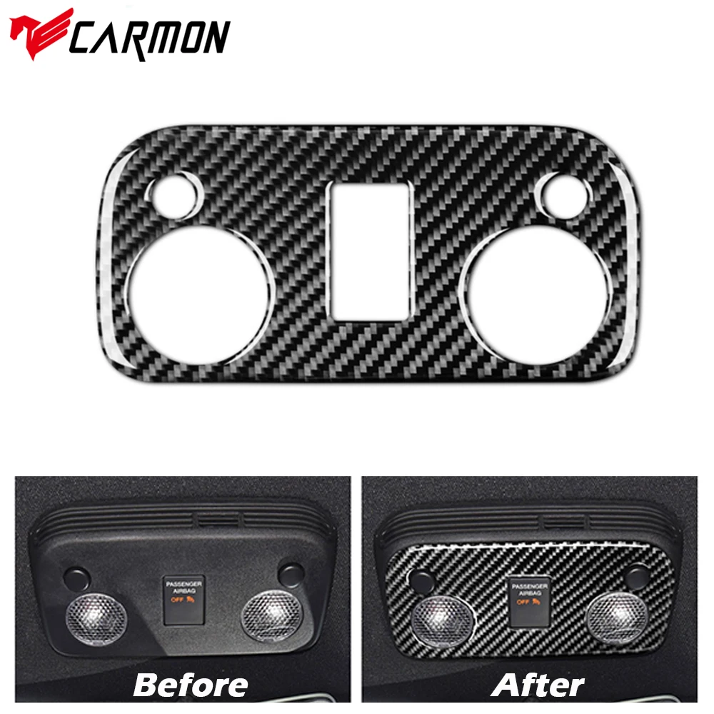 Carmon Per Ford Mustang Accessori 2015-2019 In Fibra Di Carbonio Autoadesivo Per Ford Mustang Gt Sticker Auto Lampada Della Luce Della Lettura Copertu