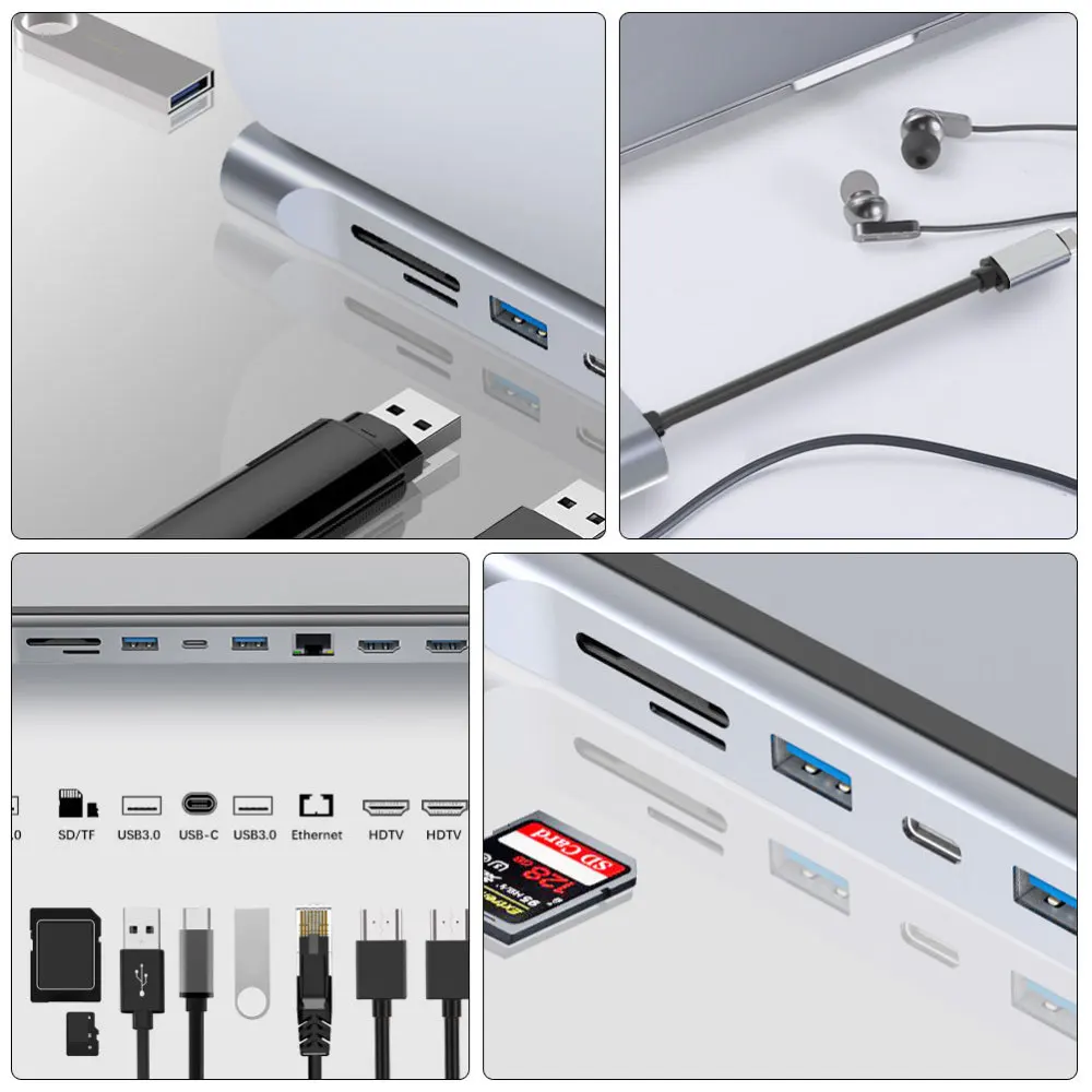 1 Pc Docking Station VGA PD RJ45 Portable