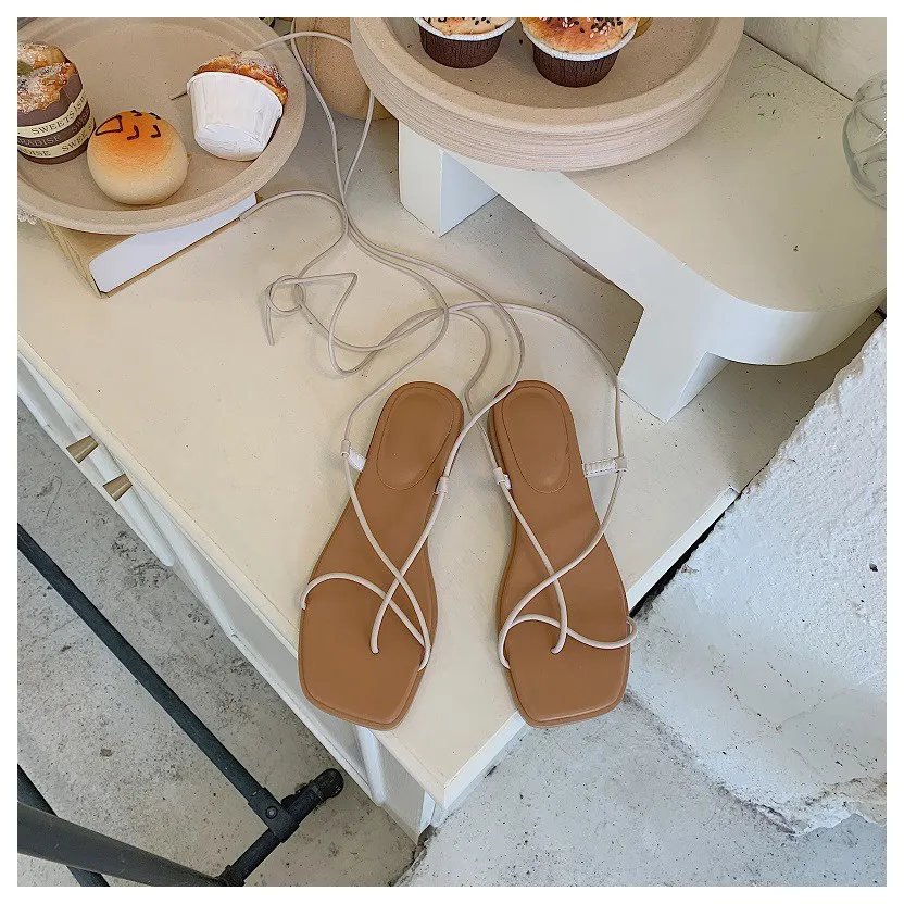 Flat ankle gladiator sandals