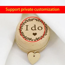 Персонализированные рустикальная свадьба деревянная коробочка для колец Держатель своими руками на имена и дата обручальное кольцо шкатулка вечерние упаковка подарочная коробка