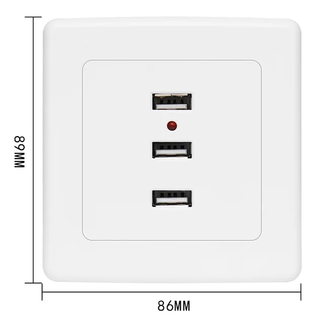 Keka 3 Portok Usb Fali Aljzat Töltő Ac/Dc Power Adapter Dugó Kimeneti ...
