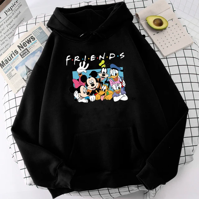 Disney Minnie Mouse Kawaii Anime Funny Unisex Hoodies Women Cute Mickey Mouse Manga Graphic Sweatshirt Streetwear Hoody Female 2
