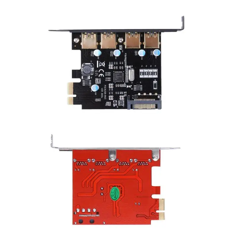 PCI-E к USB 3,0 4 Порты и разъёмы PCI Express карты расширения 15-Pin Мощность разъем