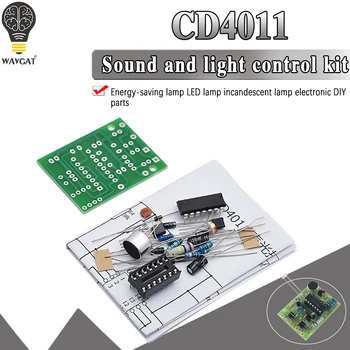 

Energy Saving Lamp LED Light Incandescent Light CD4011 Sound and Light Control Switch Kit DIY Voice Control Parts Module