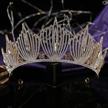 

Tiaras and Crown HADIYANA Estilo Europeo Luxury Charm Wedding Hair Accessories Party Hair Clip Headband BCY8925 Corona Princesa