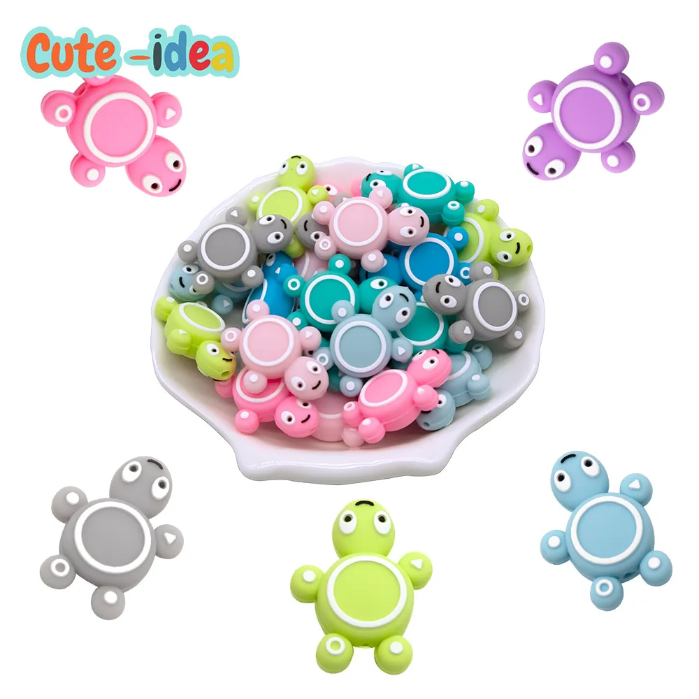 1Pcs Cute Tortoise Silicone Chewable Teething Tooth Care Products Baby Teether 