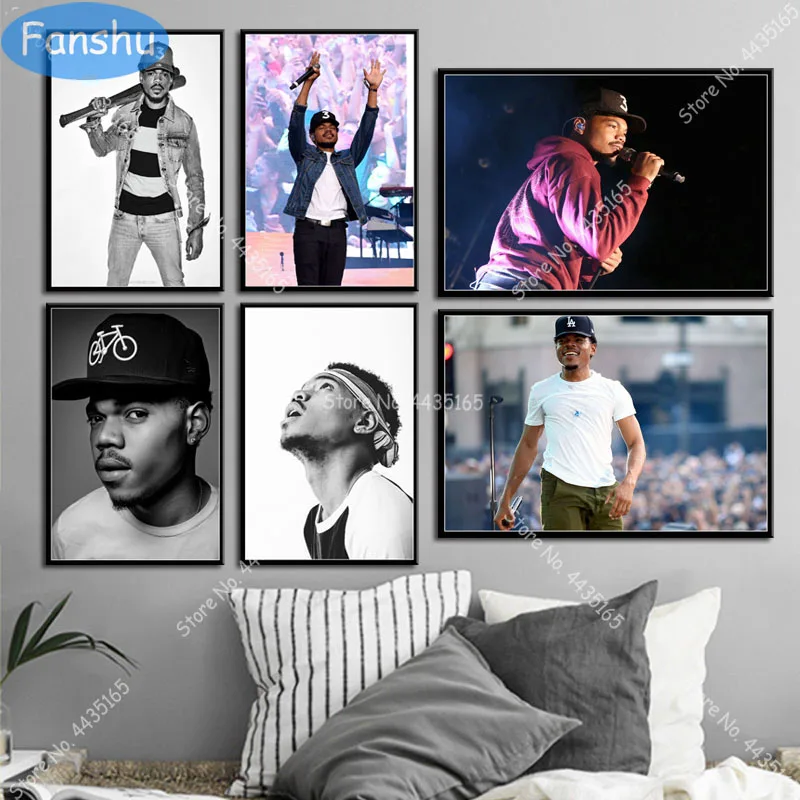 Chance Poster The Rapper Music Hip Hop Rap Star Canvas Painting Posters and Prints Wall Art Picture for Living Room Home Decor | Дом и сад
