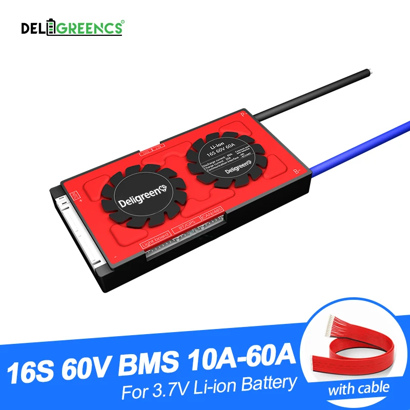 Deligreen 16S 3 7 V 20A 30A 40A 50A 60A 60V BMS для 67 2 литиевого аккумулятора 18650 Lithion LiNCM Li Polymer