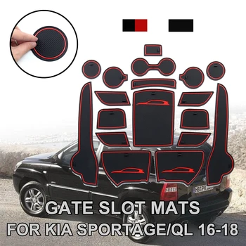 

Anti-Slip Rubber Gate Slot Mat Cup Mats Accessories Stickers Car Styling for KIA Sportage 2016 2017 2018 2019 QL 4th Gen MK4 KX5