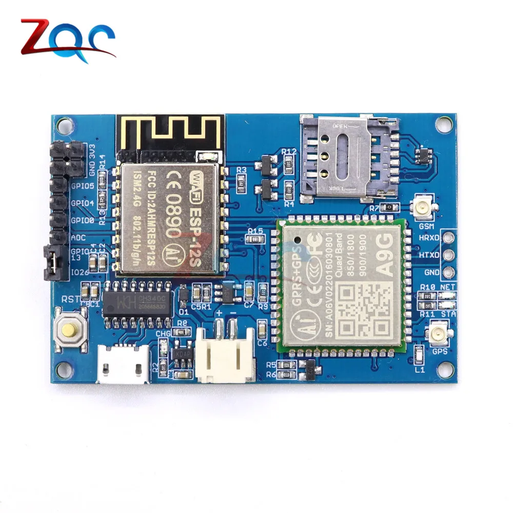 ESP8266 ESP-12S A9G GSM GPRS+ gps IOT Node V1.0 модуль IOT макетная плата с активной gps антенной WiFi сотовая связь gps отслеживание