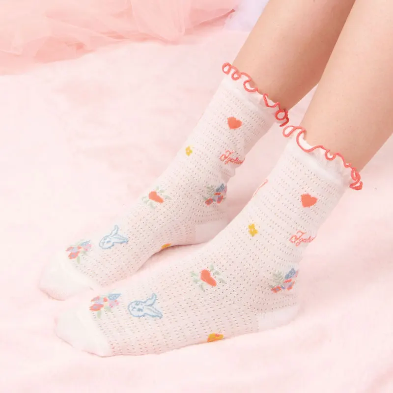 Японские милые девушки новые маленькие цветочные хлопковые деревянные носки с ушками Sen Department Ретро женские носки