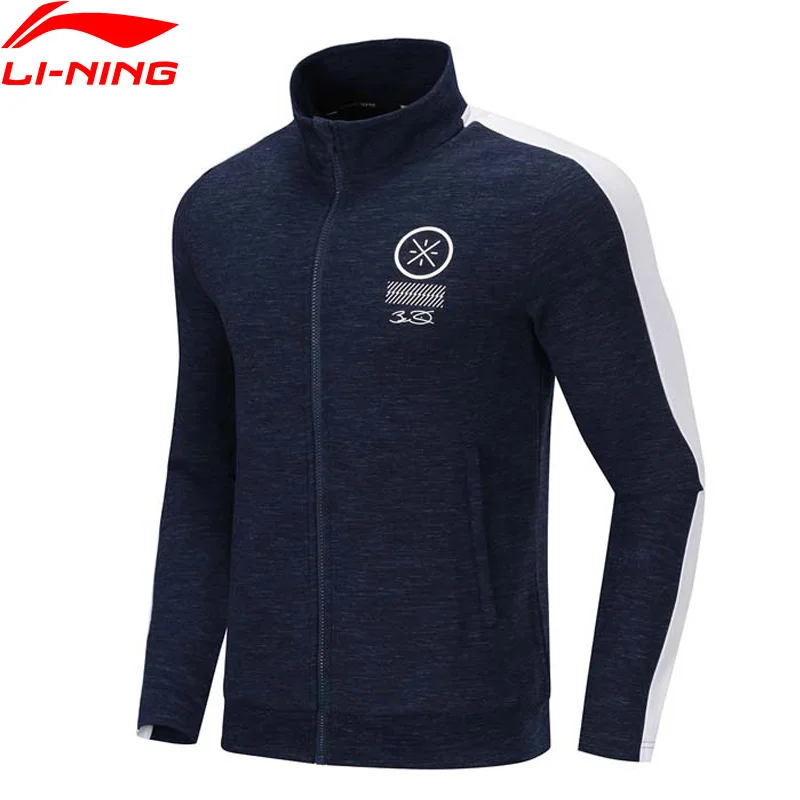 Li-Ning Мужская серия WADE свитер обычный крой 85% хлопок 15% полиэстер подкладка удобные спортивные свитера AWDP441 CJAS19