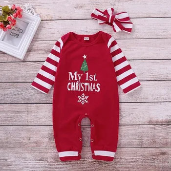 

Baby Girl Outfit Organic Cotton Clothes O-Neck Full Beautiful Fashion Costume Special Wonderful Boys Infant Christmas Outfit