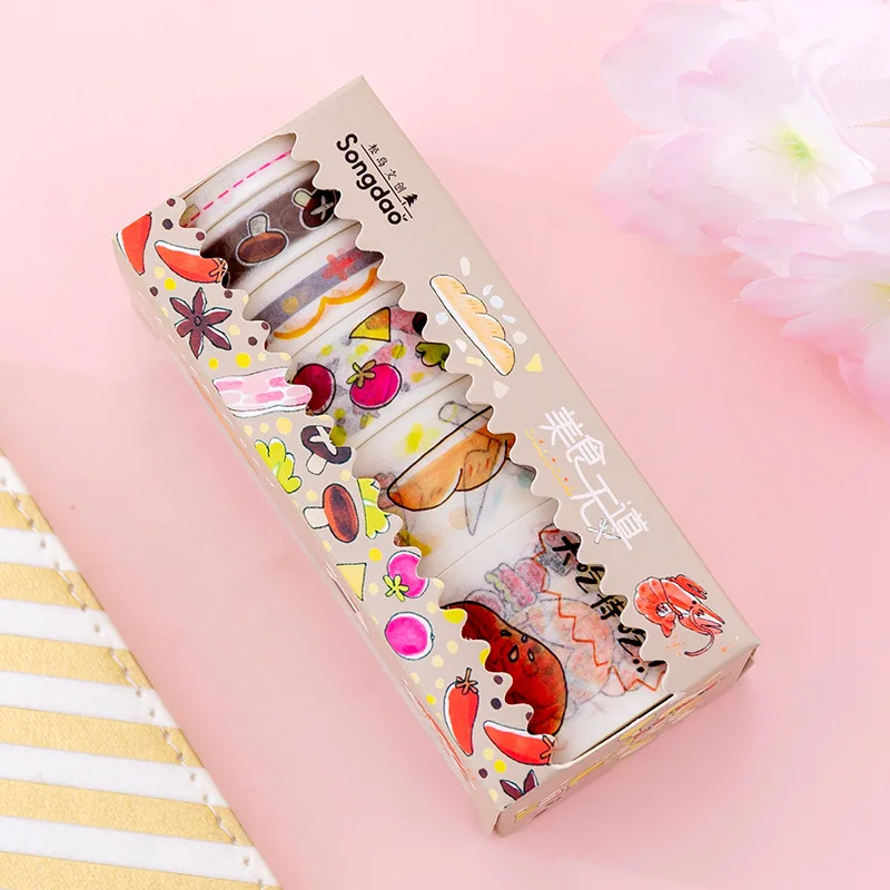 Girl daily life series Bullet Journal Washi Tape set cute Decorative Adhesive Tape DIY Scrapbooking Sticker Label Stationery - Цвет: 2