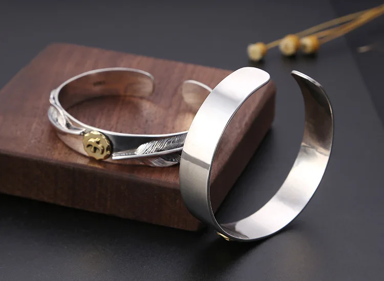 Регулируемый браслет стерлингового серебра 925 Летающий орел открытый браслет для мужчин и женщин ювелирные изделия подарки на выпускной
