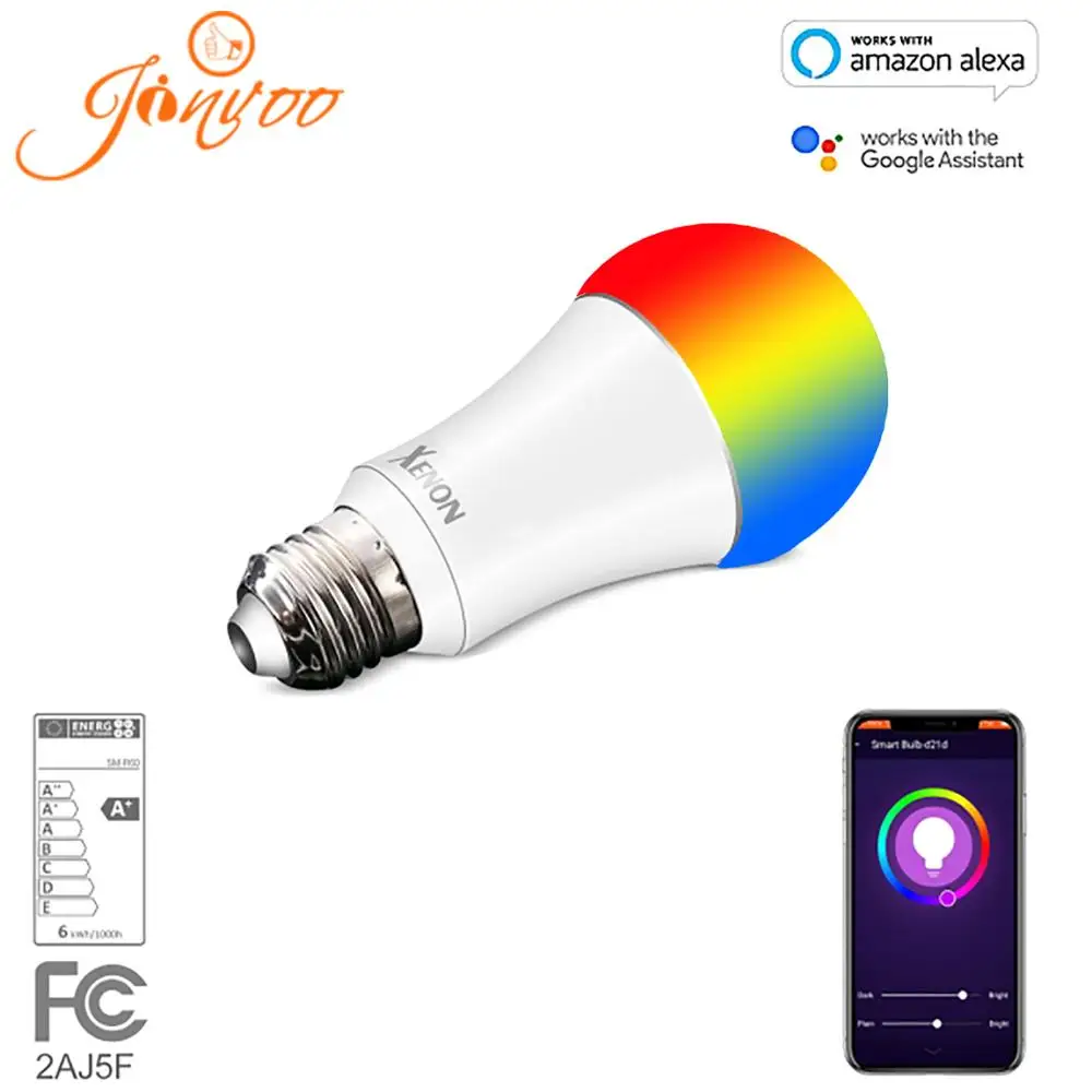 

New WiFi Smart LED Bulb 9W RGB Magic Light E27 Color Light Bulb Home Lighting Compatible with IOS / Android Magic RGB