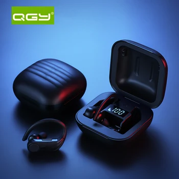

mobile earphone ear head phone tws Part of the earpiece can rotate Waterproof and sweatproof LED power display for Bluetooth 5.0