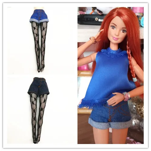 1/6 Одежда для куклы шелковые чулки джинсовые шорты Барби bjd SD|Куклы| |