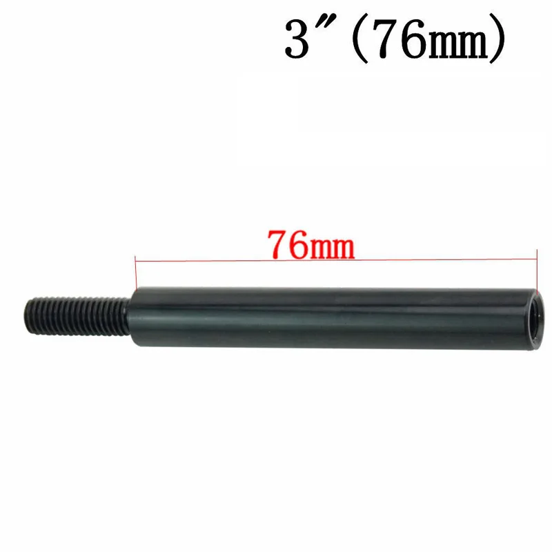 3 Inch Black M12X1.25 Car Shift Knob Extender Shifter Stick Lever Extension and high s tre ng th aluminum alloy