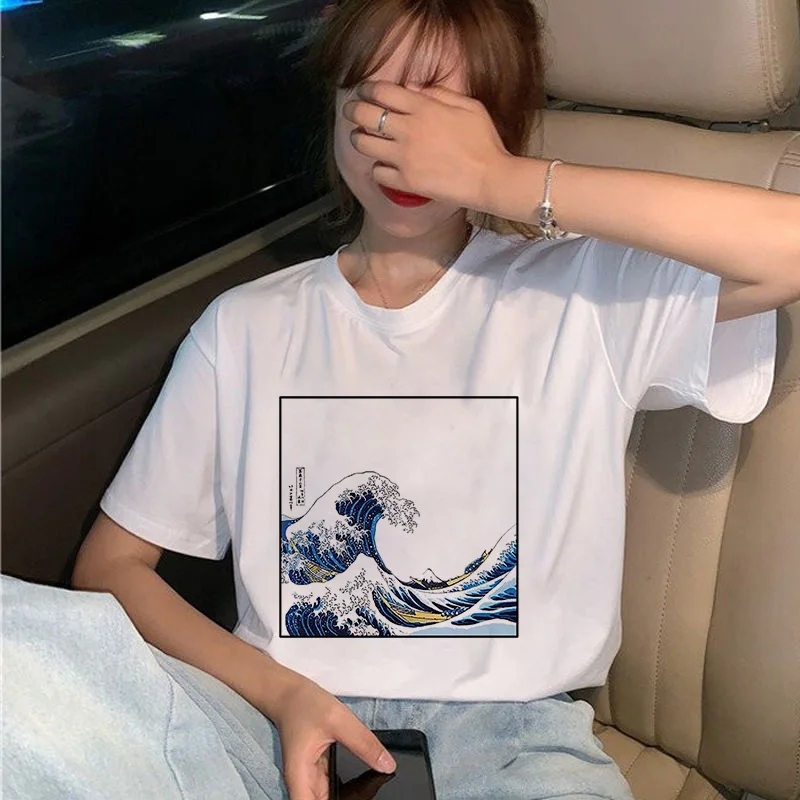 

New summer O-neck woman clothes tops women T-Shirt And So It Is Ocean The Great Wave of Aesthetic tshirts sexy short-sleeved