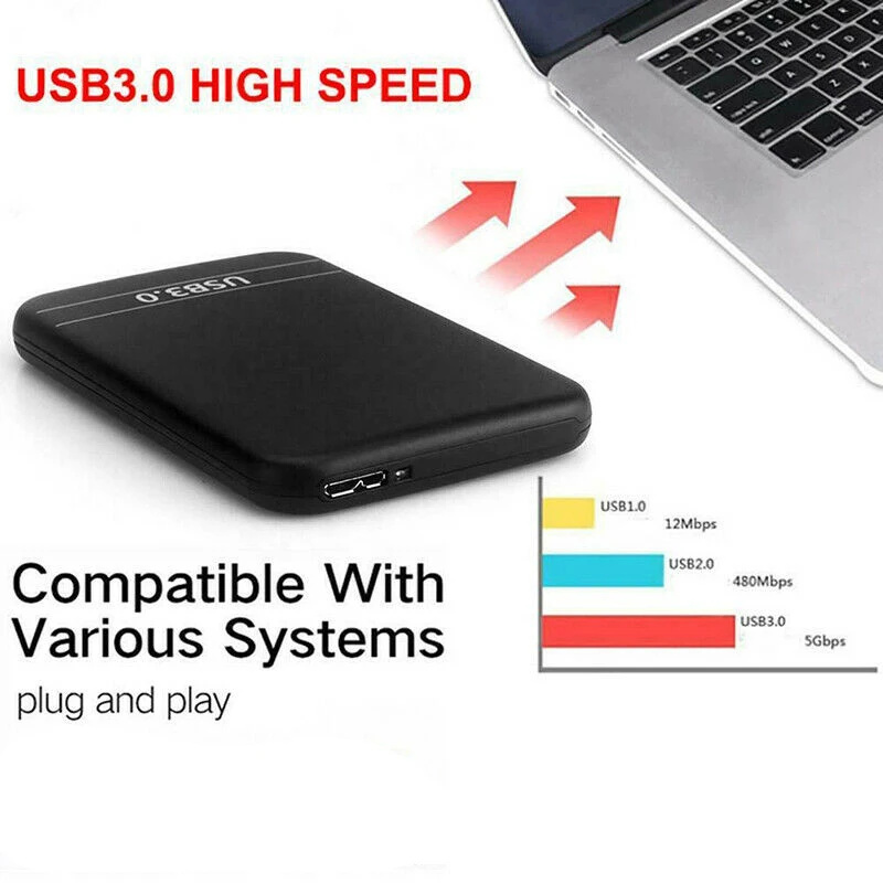 2," USB 3,0 передачи данных жесткого диска 6 ТБ корпус тонкий внешний чехол Портативный жесткий диск Box 5 Гбит/с 1 ТБ жесткий диск SSD