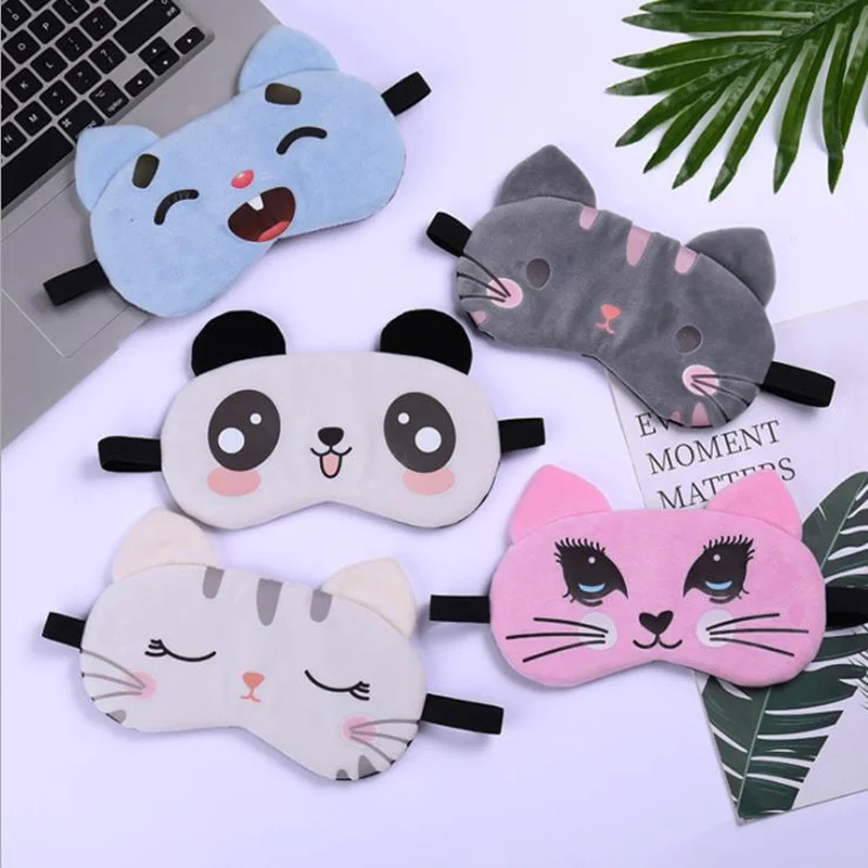 Cartoon Animal Cute Natural Sleeping Eye Mask Eyeshade Cover Shade Eye Patch  Women Men Blindfold Relax Makeup Eye Care Tools|Home Use Beauty Devices|  AliExpress | Cute Plush Patch Shading Eye Patch Cartoon