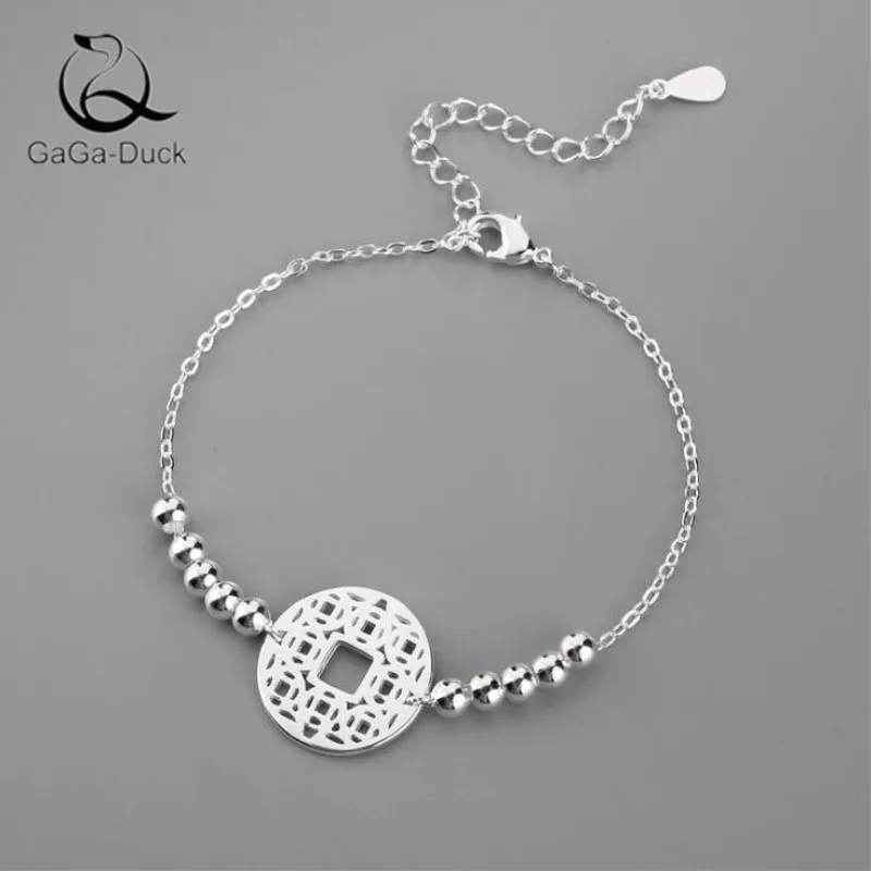 New Fashion Creative Classic Exquisite 925 Sterling Silver Popular Copper Coin Bead Ball Temperament Women Gift Bracelets B133 | Украшения