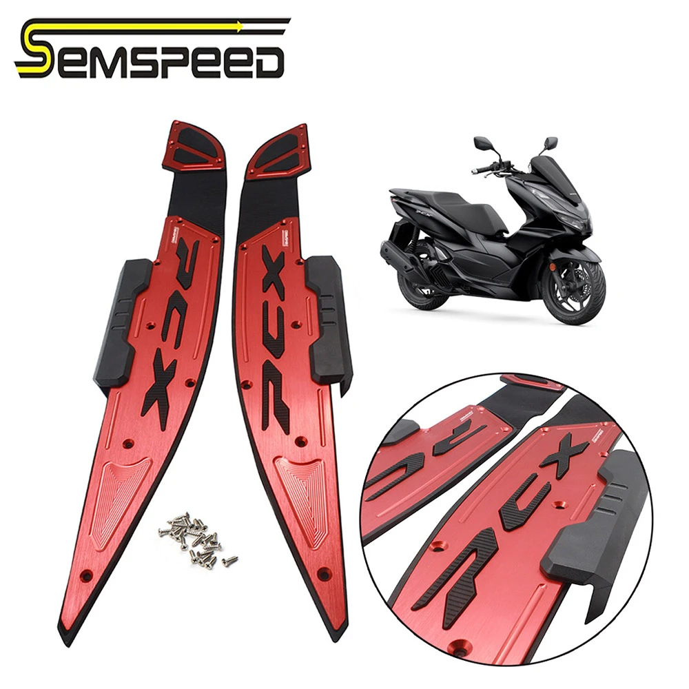 SEMSPEED New Style CNC Motorcycle Front Foot Pedals Footrests Pads Plate  Fit for Honda PCX 125 PCX160 PCX 2021 2PCS Footboard|Foot Rests| -  AliExpress