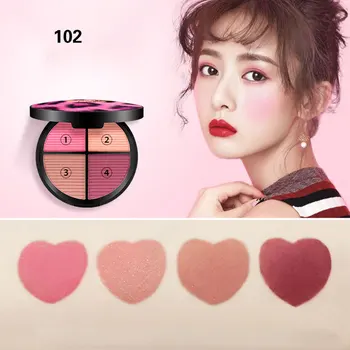 

4 Colors Highlighter Powder Blush Brush Palette 3D Face Contour Highlighter Shading Powder Face Make up Tool