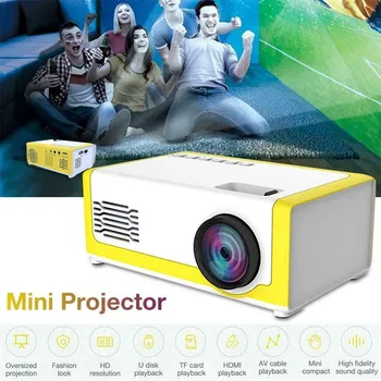

20# LED Mini Projector 320x240 Pixels Supports 1080P YG-300 HDMI USB 3.5mm Audio Portable Projector Home Media Player