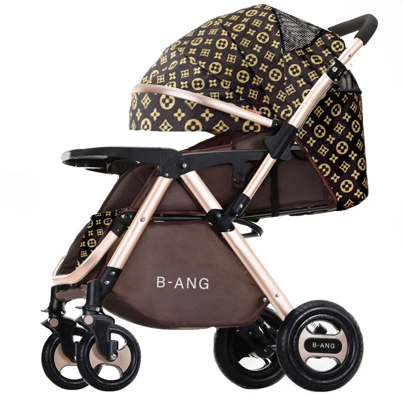 

2019 fashion High landscape baby stroller two-way baby stroller can sit reclining light folding four-wheeled stroller baby