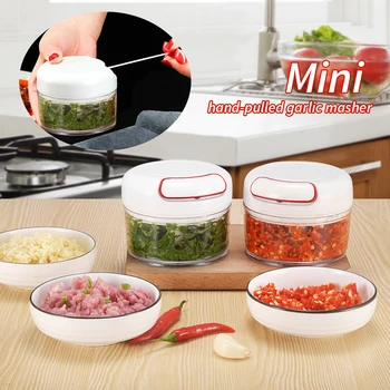 

Pull Garlic Onion Chopper Crusher Press Manual Food Cutter Processor For Fruit Vegetables Meat Mini Food Chopper Kitchen Tool