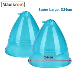 2pcs Large 24cm Blue Massager Cups Buttock Lifting Breast Enlargement Vacuum Suction Machine Accessory Replacement Cups