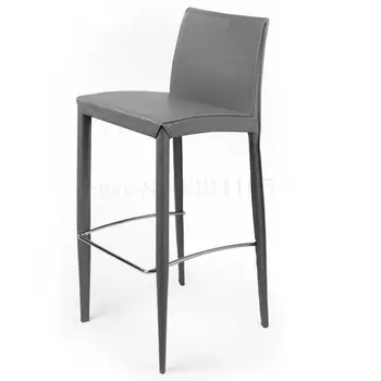 

Bar Chair Fashion High Chair Bar stool Modern Simple Home Dining Chair Soft Bag Back Nordic Stool