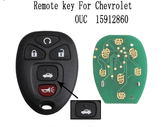 SPCFOR 2 pcs5B 315 МГц дистанционный ключ для Chevrolet Impala 2006-2013 для Chevrolet для Monte Carlo 2006 2007 15912860 ключ
