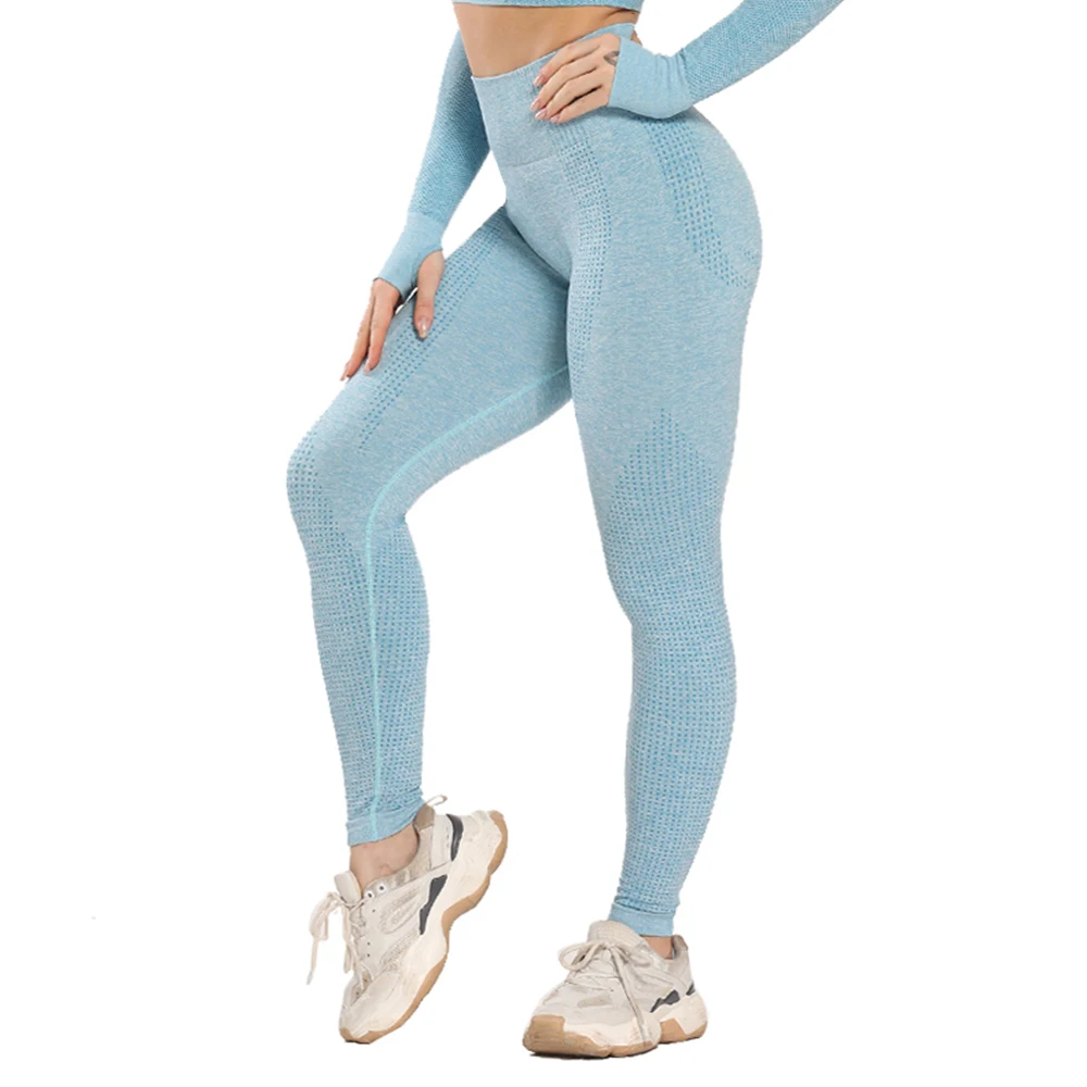 Cintura alta sem costura leggings empurrar para cima leggins calças  esportivas de fitness feminino correndo apertado yoga calças energia  legging trainning wear - AliExpress