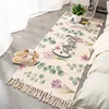 Nordic Fashion Cotton Linen Carpet Woven Long Rugs Bedroom Bedside Door Mat Bohemia Ethnic Tassel Carpet Living Room Big Rugs 3