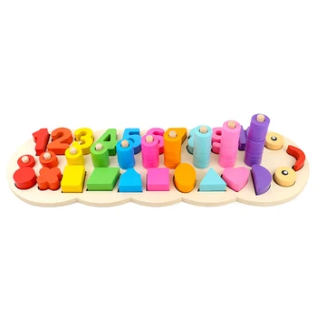 

3-In1 Logarithmic Plate Counting Numbers Sorting Puzzles Educational Toys Stacking Blocks For Kids Children Christmas Gifts