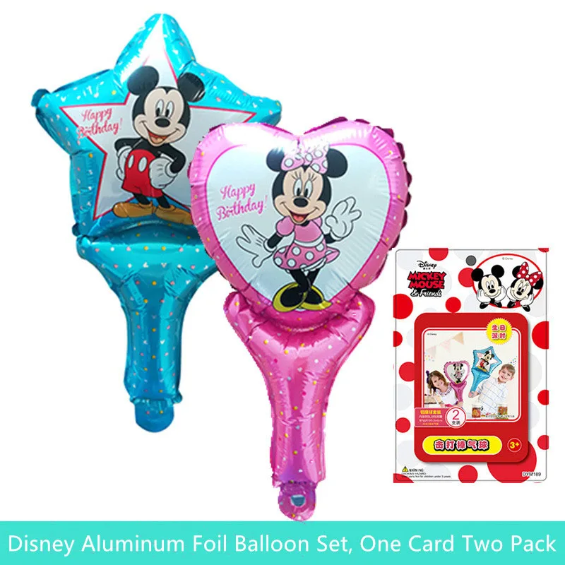 2Foil Balloon 10 шт./пакет Минни вечерние поставки питьевые Соломки с мультипликационным принтом на день рождения украшения Baby Shower тема праздничные сувениры детские штаны для мальчиков и девочек - Цвет: 2Foil Balloon