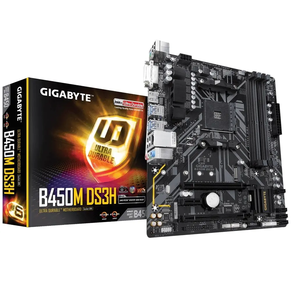 Материнская плата Gigabyte B450M DS3H | Компьютеры и офис