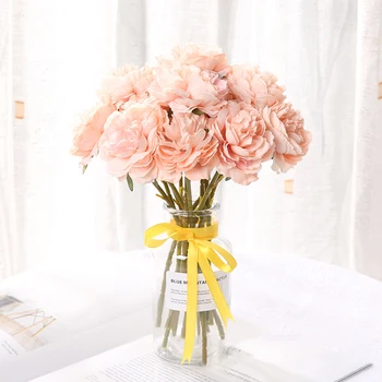 

Artificial Fake Peony Silk Flower Bridal Wedding Party Home Garden Hotel Decoration Ornaments Never Wither