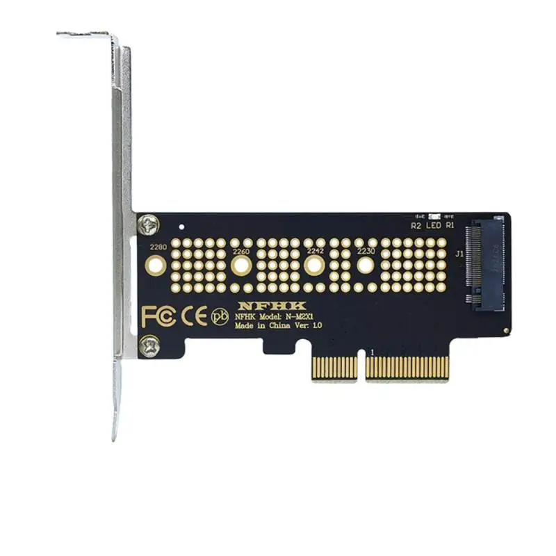 NVMe PCIe M.2 NGFF SSD to PCIe x1 Adapter Card PCIe x1 to M.2 Card with Bracket PCI-E M.2 Adapter for 2230 2240 2260 2280 SSD M2 