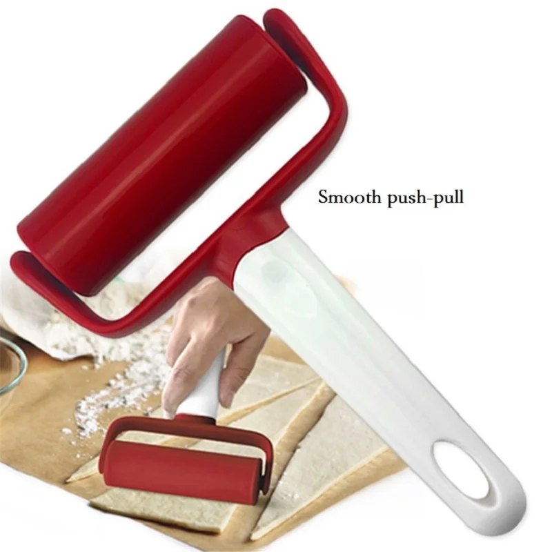 Hand-held Plastic Rolling Pin Non Stick Pastry Fondant Cookie Dough Chapati Pasta Bakery Pizza Roller Baking Kitchen Gadaget