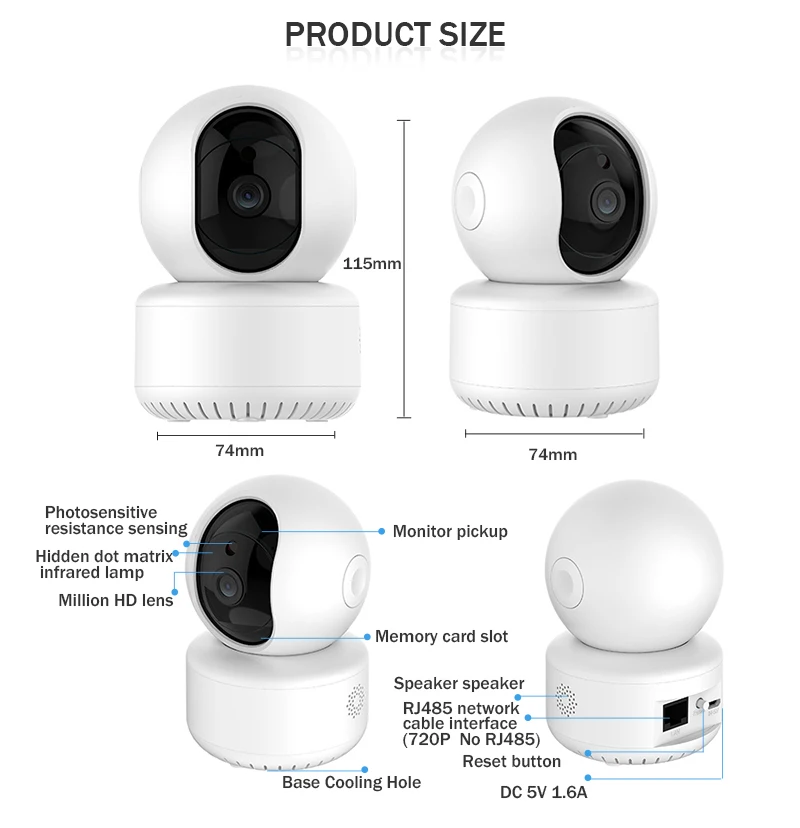 SSICON 2MP IP камера, Wi-Fi, CCTV, Lntelligent, автоматическое отслеживание PT 1080 P, беспроводная камера, вращение на 360 градусов, приложение ONVIF ICsee