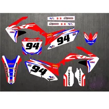 CRF250 CRF450 personalizado Nombre de número brillo adhesivos gráficos de la etiqueta engomada para Honda CRF250R 2004 -2020 CRF450R 2005-2020, 2008, 2009, 2016