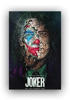 2019 新劇場ジョーカーキャンバスポスタージョーカー起源映画