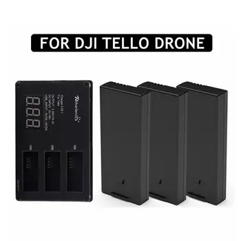 

1100mAh Lipo Battery For DJI Tello Filght Batteries + 3 Port Battery Charger For DJI Drone Tello Charging Accessories