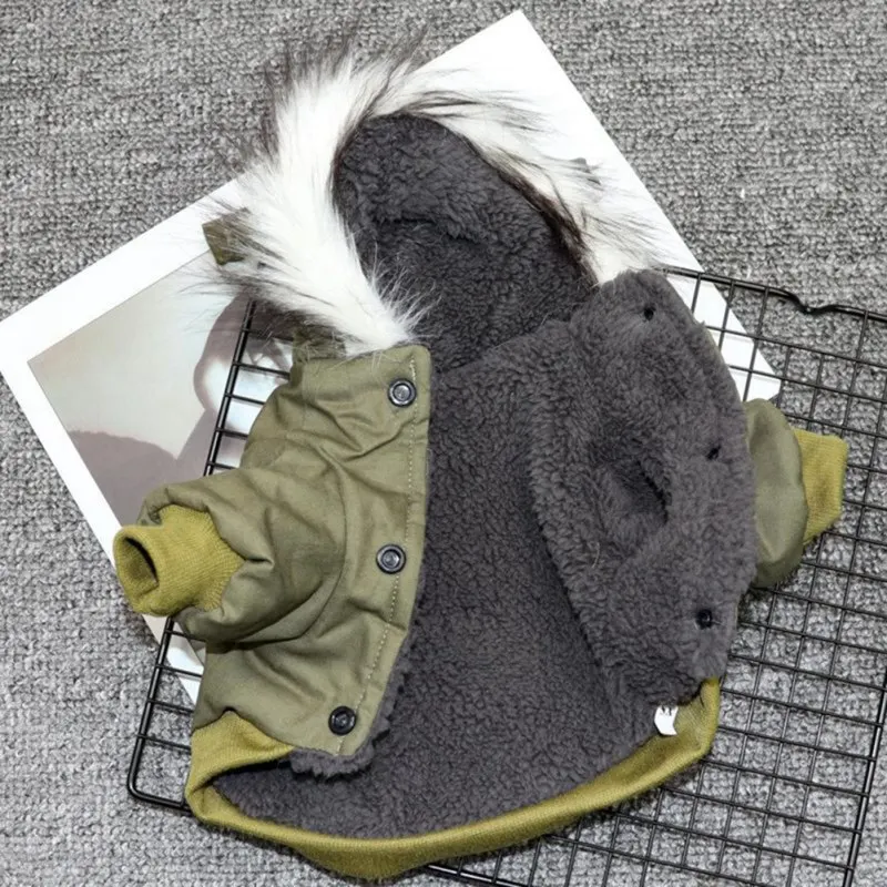 Winter Dog Clothes For Small Large Dog Warm Puppy Pet Dog Hooded Coat Jacket Fleece Chihuahua French Bulldog Clothing Overalls #