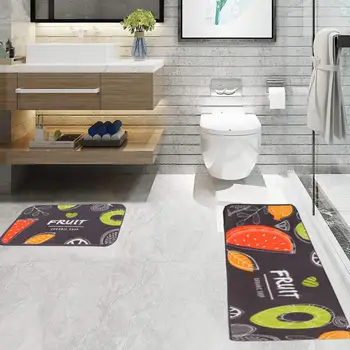 

2pcs Washable Kitchen Mat Water Absorption Non-Slip Outdoor DoorMat Bathroom Living room Rug Waterproof Home Decorative
