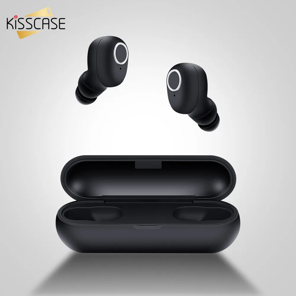 

KISSCASE Q1 TWS Mini Dual V5.0 Wireless Earphones Bluetooth Earphones 3D Stereo Sound Earbuds fone de ouvido with Dual Microphon